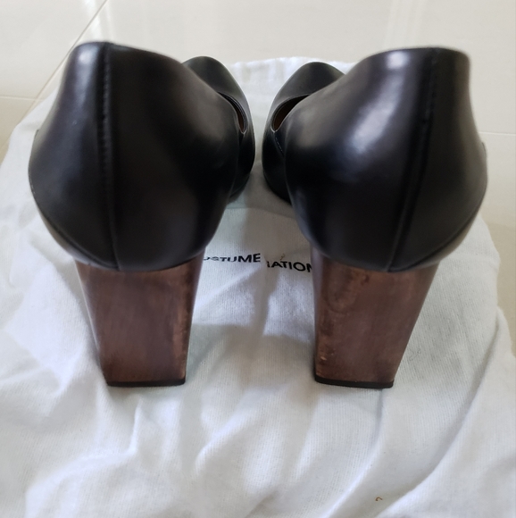 CoSTUME NATIONAL Brown Block Heels - Size 5.5 - Picture 7 of 12
